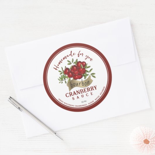 Gouden Banner Bourbon en Cranberry Sauce Label (Envelop)