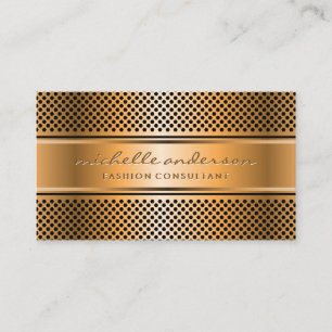 Gouden banner Metallic gouden geperforeerde mesh Visitekaartje