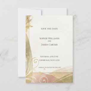 Gouden Barok Art Nouveau Save the Date Kaart