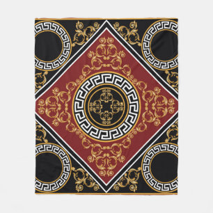Gouden barok: Griekse motief illustratie. Fleece Deken