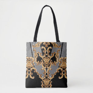 Gouden barok, ingewikkeld ornament ontwerp. draagtas