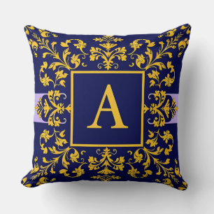 Gouden Barok Letter A Klassieke Monogram Stijl ✨ Kussen