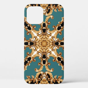 Gouden barok, luxe ornament design. iPhone 12 hoesje