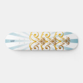 Gouden Barok Patroon Skateboard Deck (Horizontaal)