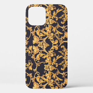 Gouden Barok, Scroll bladeren patroon. iPhone 12 Hoesje