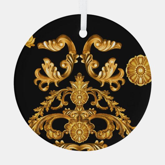 Gouden barok, sierelementen. glas ornament (Achterkant)