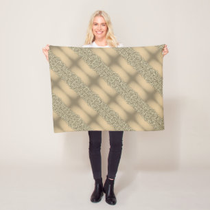 Gouden Barok Strepen Dekbed Fleece Deken