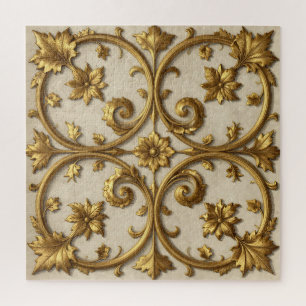 Gouden Barokke Sierlijke Filigraan Legpuzzel