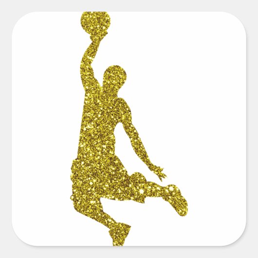 Gouden Basketbal Sticker (Voorkant)
