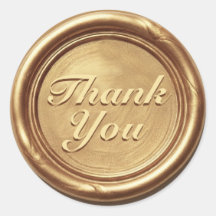 Gouden Bedankt Waszegelsticker – Elegant Vintage 