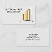 Gouden bedrijfspilaren | Modern Stijlvol Visitekaartje (Voorkant / Achterkant)