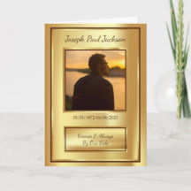 Gouden begrafenis overlijdensbericht gevouwen prog