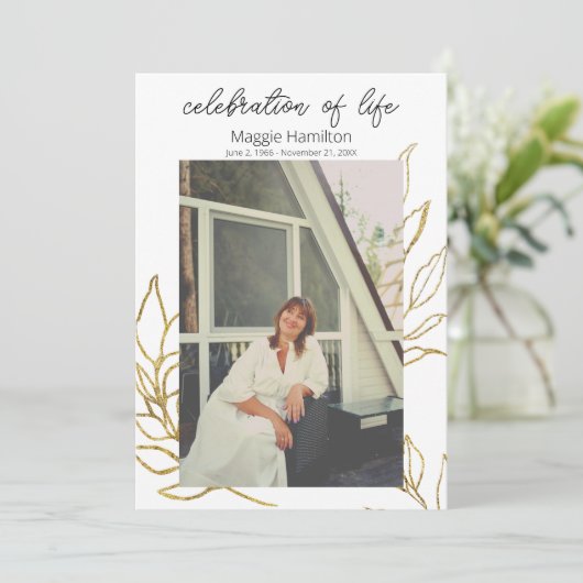 Gouden Begrafenis Viering van Life Programma (Staand voorkant)