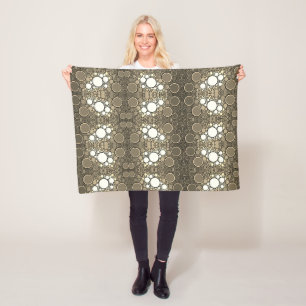 Gouden Bellen Patroon Dekbed Fleece Deken