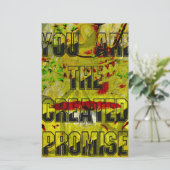 Gouden belofte: het gouden script van het lot briefpapier (Staand voorkant)