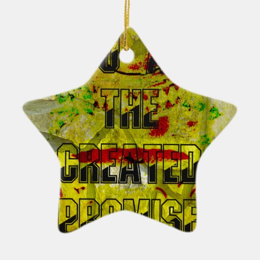 Gouden belofte: het gouden script van het lot keramisch ornament (Voorkant)