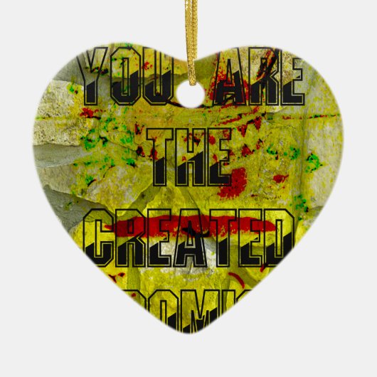 Gouden belofte: het gouden script van het lot keramisch ornament (Voorkant)