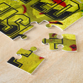 Gouden belofte: het gouden script van het lot legpuzzel (Zijkant)