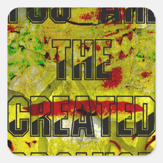 Gouden belofte: het gouden script van het lot vierkante sticker (Voorkant)