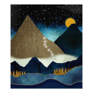 Gouden Bergbeklimmers Foto Afdruk