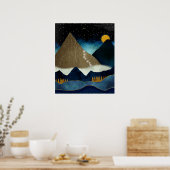 Gouden Bergbeklimmers Poster (Keuken)