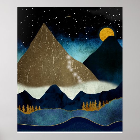 Gouden Bergbeklimmers Poster (Voorkant)