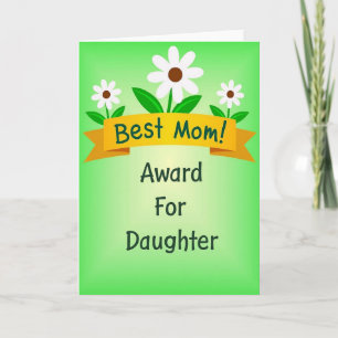 Gouden Beste Moeder Award Kaart