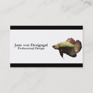 Gouden Betta Siamese kempvis Visitekaartje