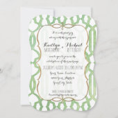 Gouden beugel Lijst Waterverf Trellis Pattern Mint Kaart (Voorkant)