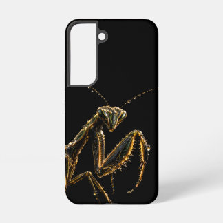 Gouden bidsprinkhaan zwart gouden telefoonhoes samsung galaxy hoesje