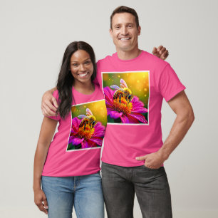 Gouden Bij Bloem Magisch Licht Design T-shirt
