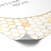 Gouden Bij Feestelijke Aangepaste Tekstbord  Poster (Hoek)