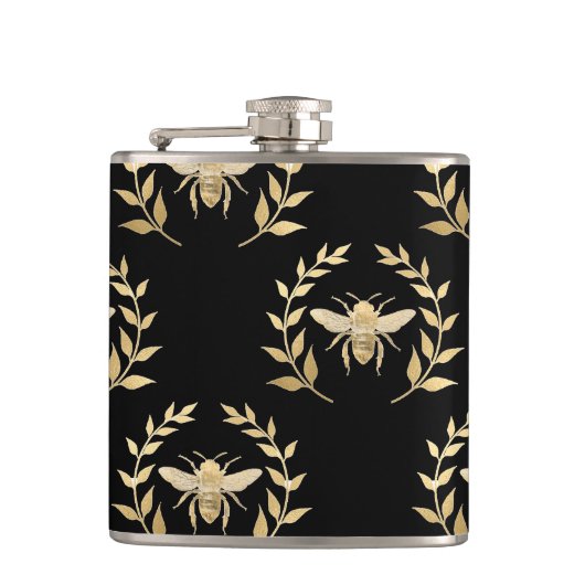 Gouden Bij Heupfles (Voorkant)