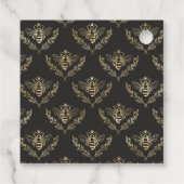  gouden bijenkoningin apiary monogram honingpot bedankjes labels (Achterkant)