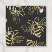 gouden bijenkoningin apiary monogram honingpot bedankjes labels (Achterkant)