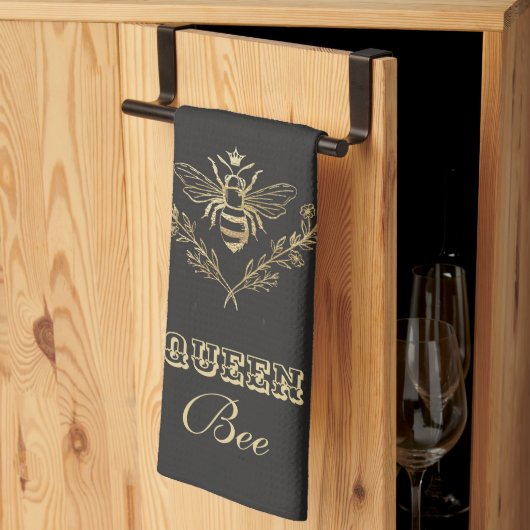  gouden bijenkoningin theedoek (Derde Gevouwen)