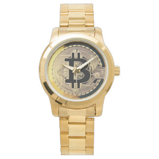 Gouden Bitcoin horloge