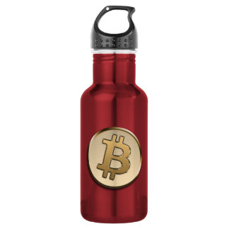 Gouden Bitcoin-waterfles - ROOD Waterfles