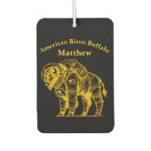 Gouden bizon in astronautenpak dat de ruimte verke luchtverfrisser (Voorkant)