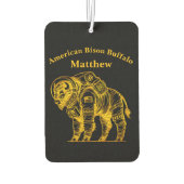 Gouden bizon in astronautenpak dat de ruimte verke luchtverfrisser (Achterkant)