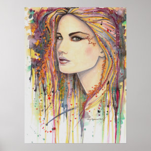 Gouden Blad Fantasy Kunst van Molly Harrison Poster