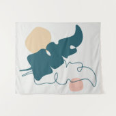 Gouden blad ontwerp wandkleed (Voorkant (horizontaal))