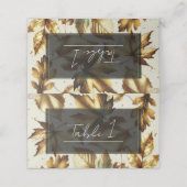 Gouden bladeren Amandelbeige & Black Fall Wedding (Buitenkant ongevouwen)