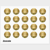  gouden bladeren & boog Kerst sticker (Vel)