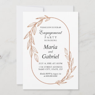 Gouden bladeren. Elegant lijst Luxury Engagement P Kaart