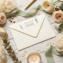 Gouden Bladeren Elegantie Moslim Bruiloft retourad