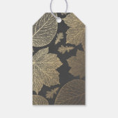 Gouden bladeren krijtbord herfst bruiloft cadeaulabel (Achterkant)