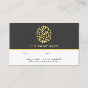 Gouden bladeren logo Grijs Wellness massage yo Visitekaartje