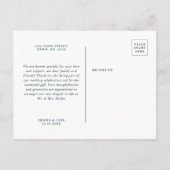 Gouden bladeren rand dank u briefkaart (Achterkant)