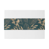 Gouden bladeren uitnodigingen wikkel (Achterkant Voorbeeld)